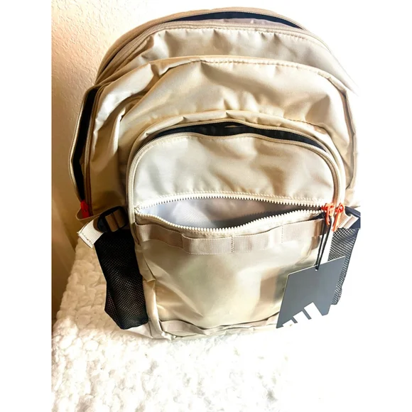 NWT $70 Adidas Core Advantage 4 Beige Backpack Unisex Large - Picture 11 of 14